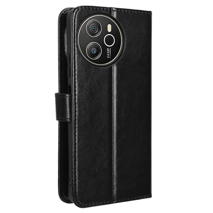 For Blackview Shark 8 / Oscal Tiger 12 Wallet Case Crazy Horse Texture Leather Phone Cover
