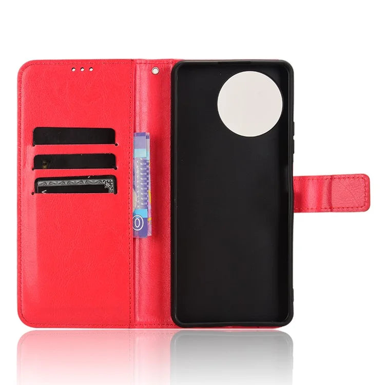 For Blackview Shark 8 / Oscal Tiger 12 Wallet Case Crazy Horse Texture Leather Phone Cover