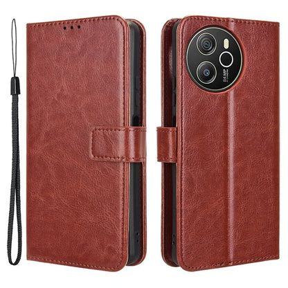 For Blackview Shark 8 / Oscal Tiger 12 Wallet Case Crazy Horse Texture Leather Phone Cover