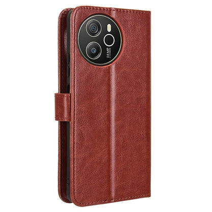 For Blackview Shark 8 / Oscal Tiger 12 Wallet Case Crazy Horse Texture Leather Phone Cover