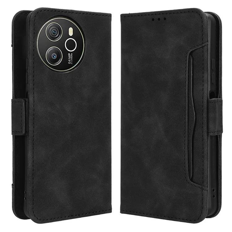 For Blackview Shark 8 / Oscal Tiger 12 Case Leather Phone Cover Multiple Card Slots Stand