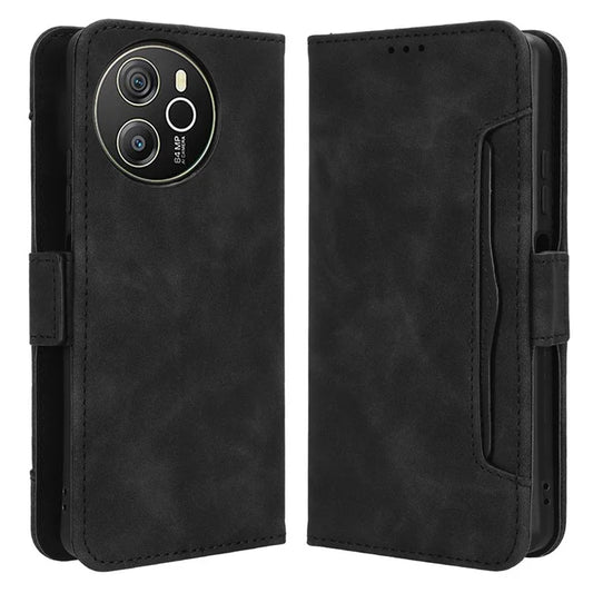 For Blackview Shark 8 / Oscal Tiger 12 Case Leather Phone Cover Multiple Card Slots Stand