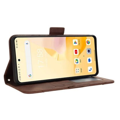 For Blackview Shark 8 / Oscal Tiger 12 Case Leather Phone Cover Multiple Card Slots Stand