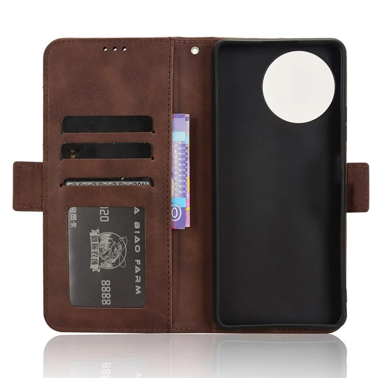 For Blackview Shark 8 / Oscal Tiger 12 Case Leather Phone Cover Multiple Card Slots Stand