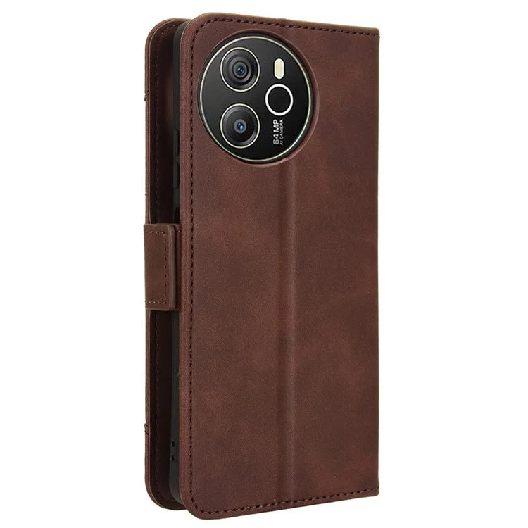 For Blackview Shark 8 / Oscal Tiger 12 Case Leather Phone Cover Multiple Card Slots Stand