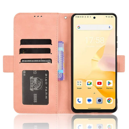 For Blackview Shark 8 / Oscal Tiger 12 Case Leather Phone Cover Multiple Card Slots Stand