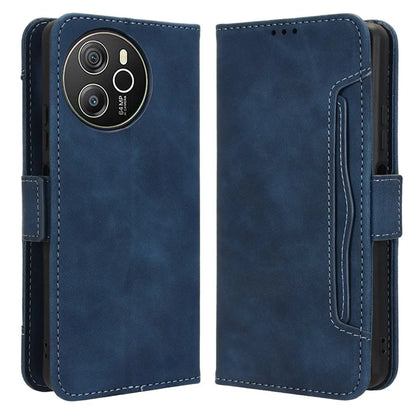 For Blackview Shark 8 / Oscal Tiger 12 Case Leather Phone Cover Multiple Card Slots Stand