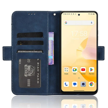For Blackview Shark 8 / Oscal Tiger 12 Case Leather Phone Cover Multiple Card Slots Stand