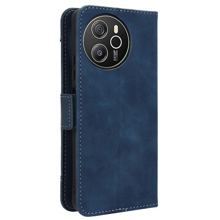 For Blackview Shark 8 / Oscal Tiger 12 Case Leather Phone Cover Multiple Card Slots Stand