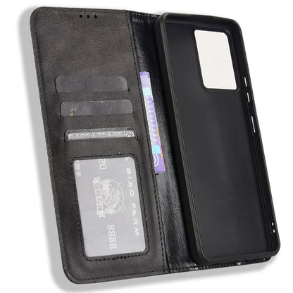 For Blackview Color 8 / Oscal Modern 8 Case Retro Leather Phone Cover Wallet Magnetic Absorption Protection