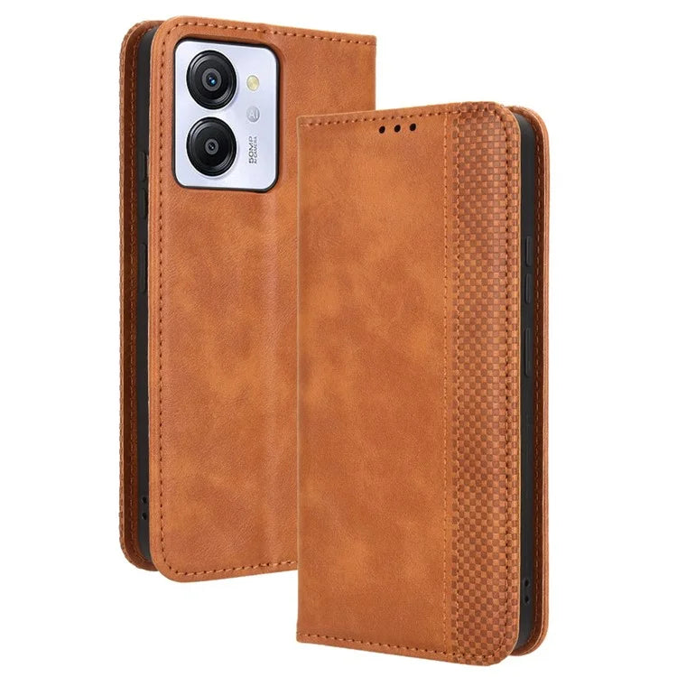 For Blackview Color 8 / Oscal Modern 8 Case Retro Leather Phone Cover Wallet Magnetic Absorption Protection