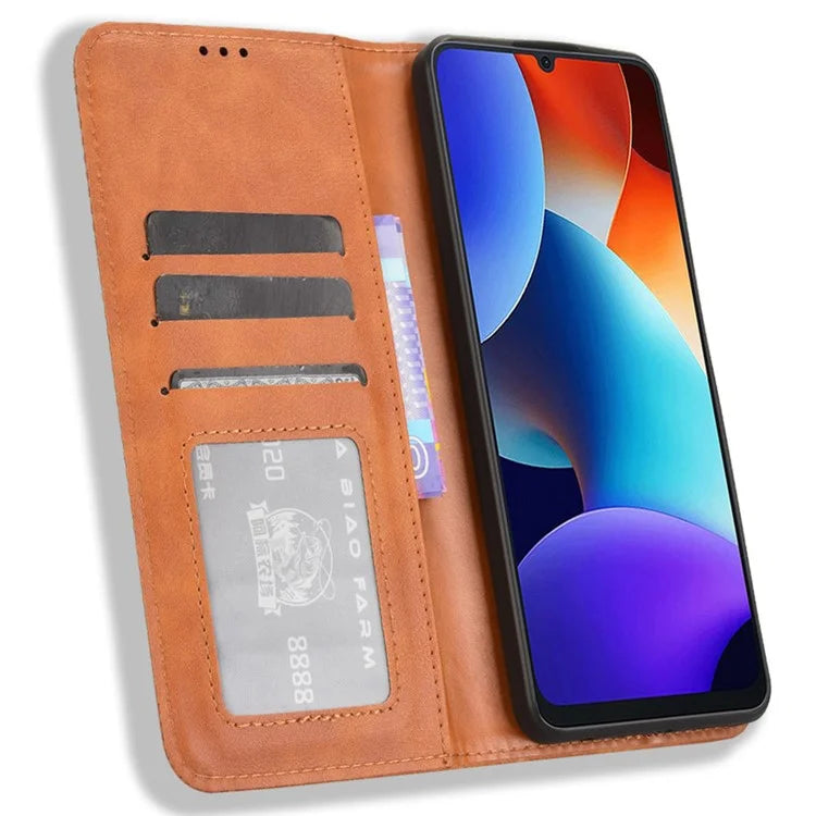 For Blackview Color 8 / Oscal Modern 8 Case Retro Leather Phone Cover Wallet Magnetic Absorption Protection