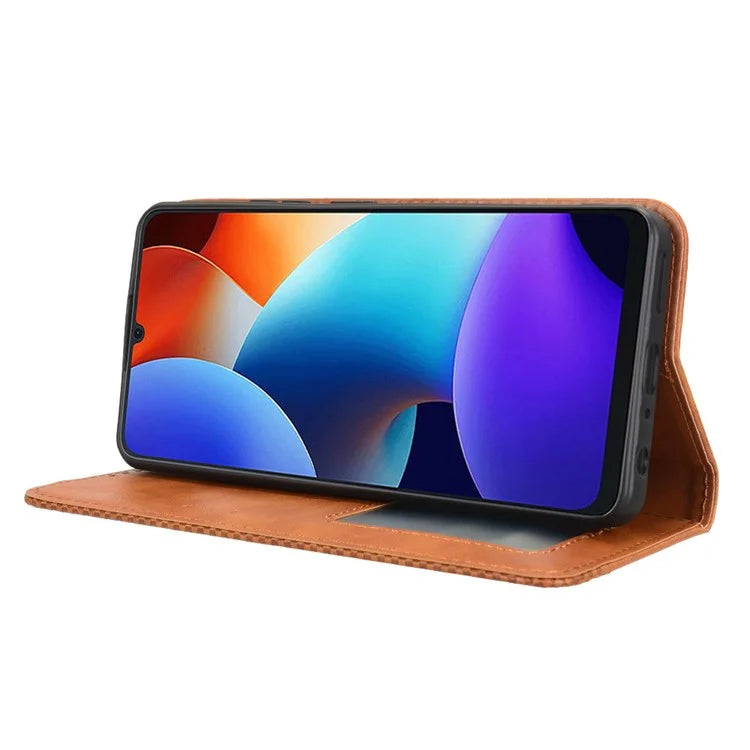 For Blackview Color 8 / Oscal Modern 8 Case Retro Leather Phone Cover Wallet Magnetic Absorption Protection
