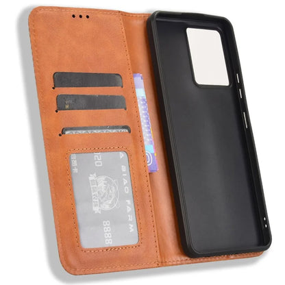 For Blackview Color 8 / Oscal Modern 8 Case Retro Leather Phone Cover Wallet Magnetic Absorption Protection