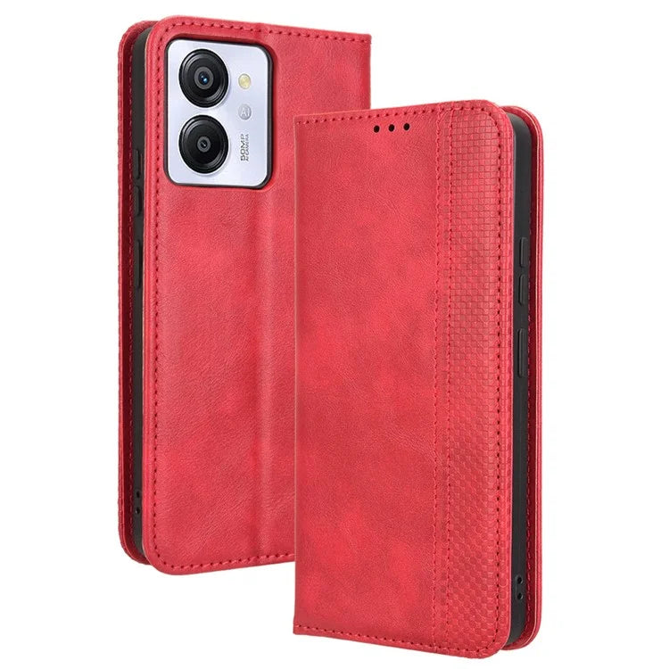 For Blackview Color 8 / Oscal Modern 8 Case Retro Leather Phone Cover Wallet Magnetic Absorption Protection
