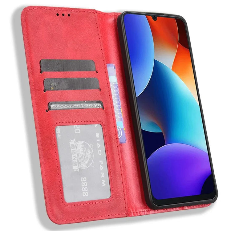 For Blackview Color 8 / Oscal Modern 8 Case Retro Leather Phone Cover Wallet Magnetic Absorption Protection