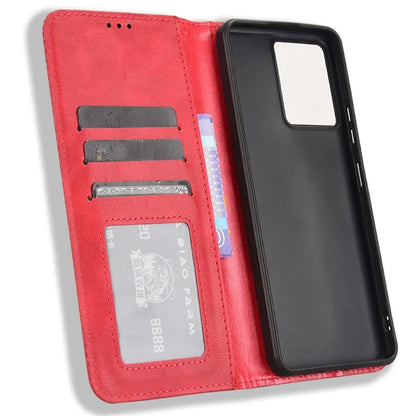 For Blackview Color 8 / Oscal Modern 8 Case Retro Leather Phone Cover Wallet Magnetic Absorption Protection
