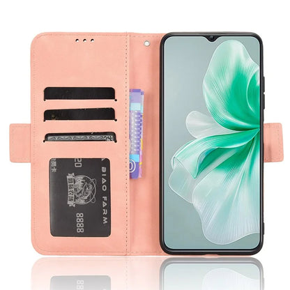 For Oukitel C38 Case Multiple Card Slots PU Leather Protective Phone Cover