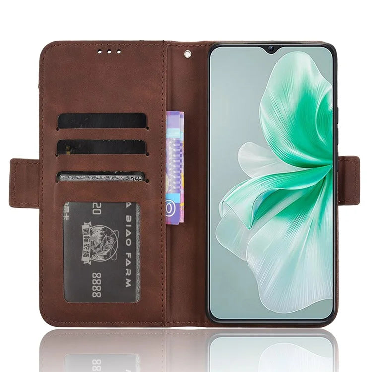 For Oukitel C38 Case Multiple Card Slots PU Leather Protective Phone Cover