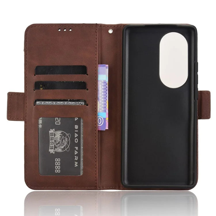 For Oukitel C38 Case Multiple Card Slots PU Leather Protective Phone Cover