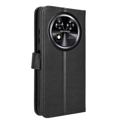 For Oukitel C37 Case Diamond Texture Leather Phone Cover TPU Interior Shell