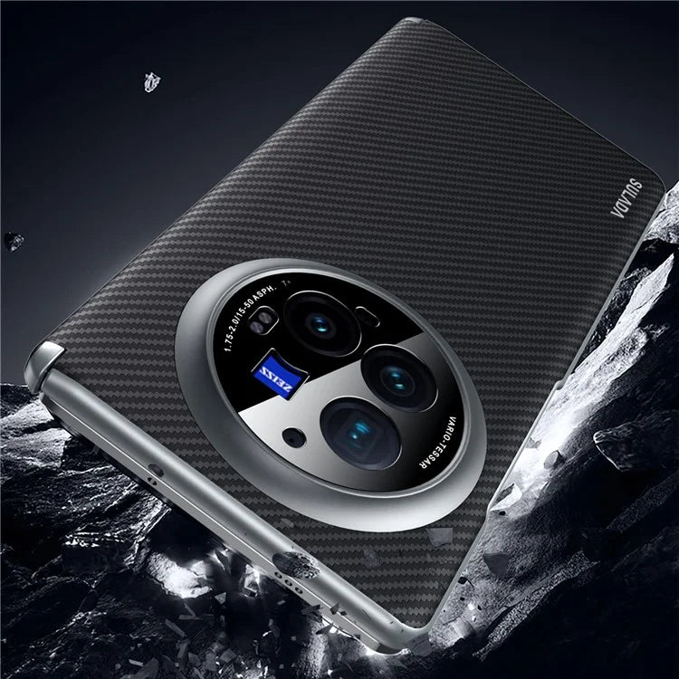 SULADA For vivo X Fold3 Magnetic Case Leather+PC Drop-Proof Shell Supports Wireless Charging