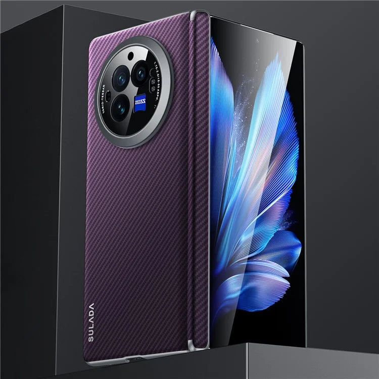 SULADA For vivo X Fold3 Magnetic Case Leather+PC Drop-Proof Shell Supports Wireless Charging