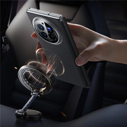 SULADA For vivo X Fold3 Magnetic Case Leather+PC Drop-Proof Shell Supports Wireless Charging