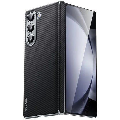 SULADA For Samsung Galaxy Z Fold6 5G Magnetic Case Carbon Fiber Texture Leather+PC Phone Cover
