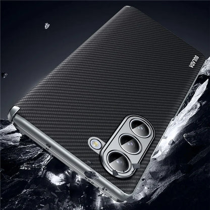 SULADA For Samsung Galaxy Z Fold6 5G Magnetic Case Carbon Fiber Texture Leather+PC Phone Cover