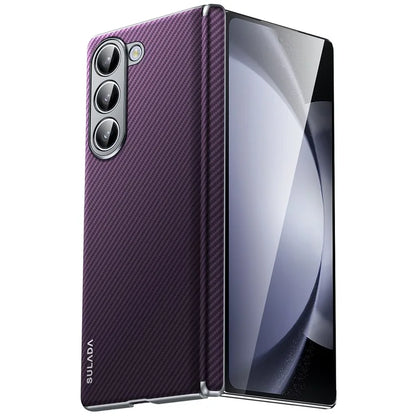 SULADA For Samsung Galaxy Z Fold6 5G Magnetic Case Carbon Fiber Texture Leather+PC Phone Cover