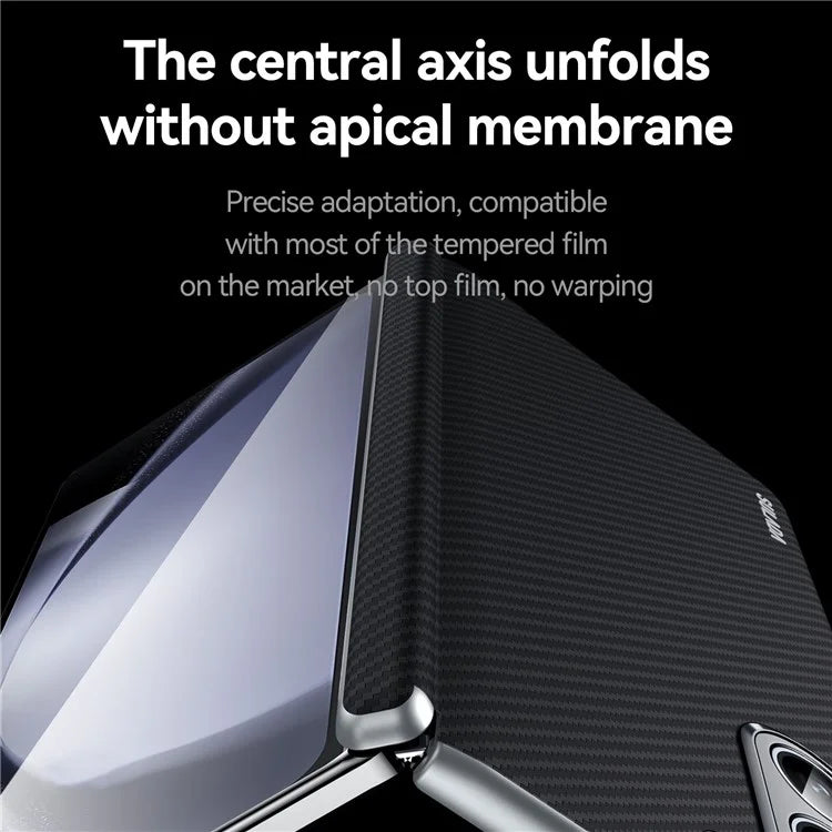 SULADA For Samsung Galaxy Z Fold6 5G Magnetic Case Carbon Fiber Texture Leather+PC Phone Cover