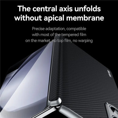 SULADA For Samsung Galaxy Z Fold6 5G Magnetic Case Carbon Fiber Texture Leather+PC Phone Cover