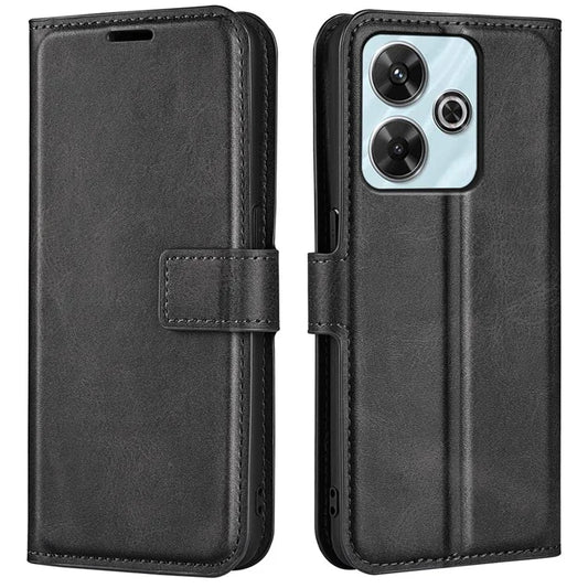 For Xiaomi Redmi Note 13R 5G / Redmi 13 4G / Poco M6 4G Wallet Case Leather Phone Cover Calf Texture