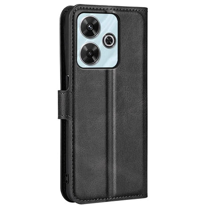 For Xiaomi Redmi Note 13R 5G / Redmi 13 4G / Poco M6 4G Wallet Case Leather Phone Cover Calf Texture