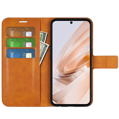 For Xiaomi Redmi Note 13R 5G / Redmi 13 4G / Poco M6 4G Wallet Case Leather Phone Cover Calf Texture