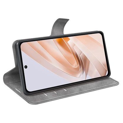For Xiaomi Redmi Note 13R 5G / Redmi 13 4G / Poco M6 4G Wallet Case Leather Phone Cover Calf Texture