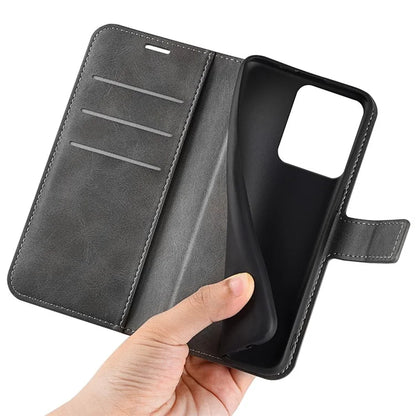 For Xiaomi Redmi Note 13R 5G / Redmi 13 4G / Poco M6 4G Wallet Case Leather Phone Cover Calf Texture