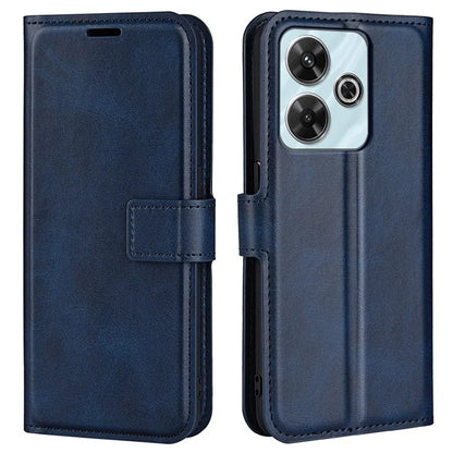 For Xiaomi Redmi Note 13R 5G / Redmi 13 4G / Poco M6 4G Wallet Case Leather Phone Cover Calf Texture