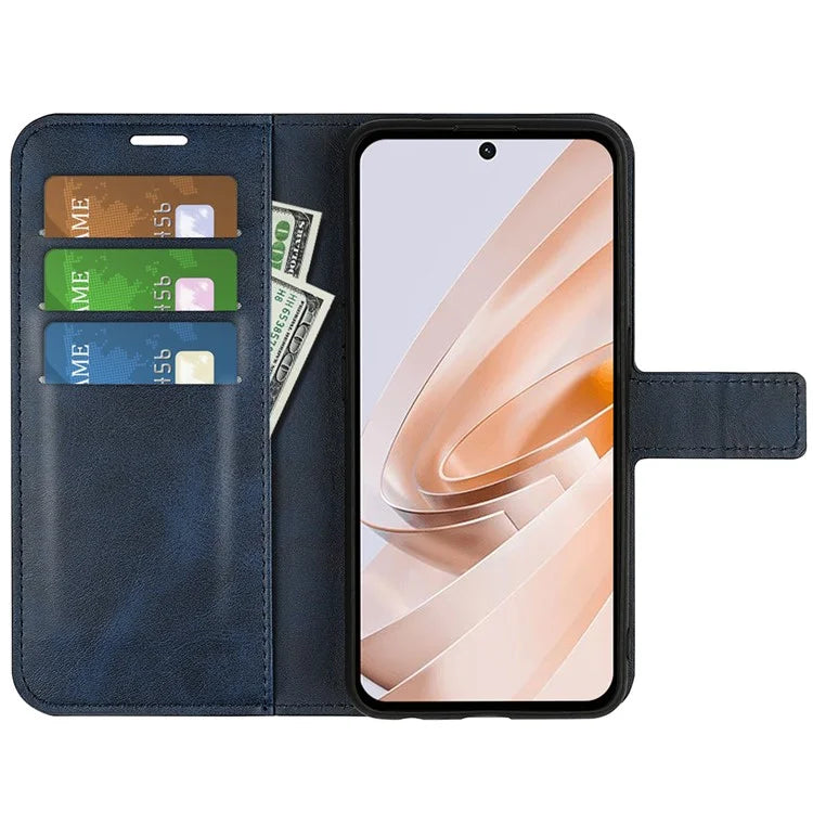 For Xiaomi Redmi Note 13R 5G / Redmi 13 4G / Poco M6 4G Wallet Case Leather Phone Cover Calf Texture