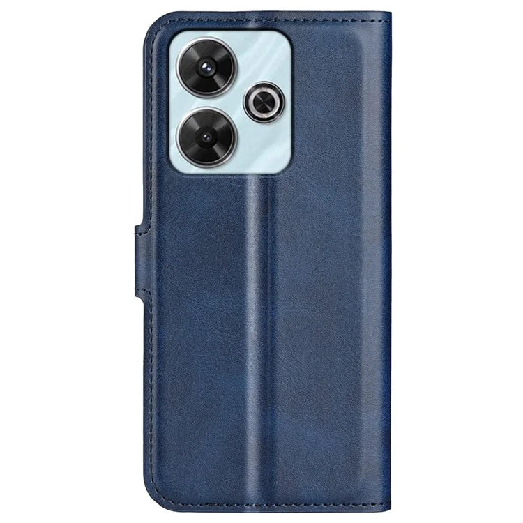 For Xiaomi Redmi Note 13R 5G / Redmi 13 4G / Poco M6 4G Wallet Case Leather Phone Cover Calf Texture