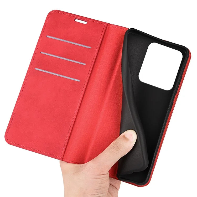 For Xiaomi Redmi Note 13R 5G / Redmi 13 4G / Poco M6 4G Case Skin Feel Leather Phone Cover