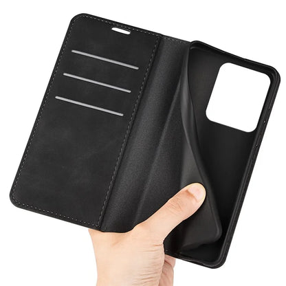 For Xiaomi Redmi Note 13R 5G / Redmi 13 4G / Poco M6 4G Case Skin Feel Leather Phone Cover