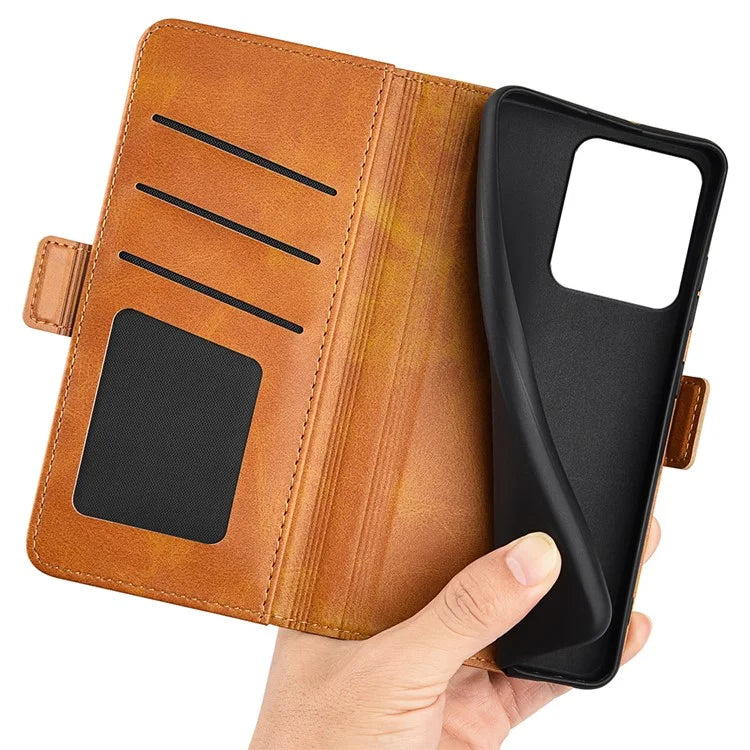 For Xiaomi Redmi Note 13R 5G / Redmi 13 4G / Poco M6 4G Case Calf Texture Phone Leather Cover