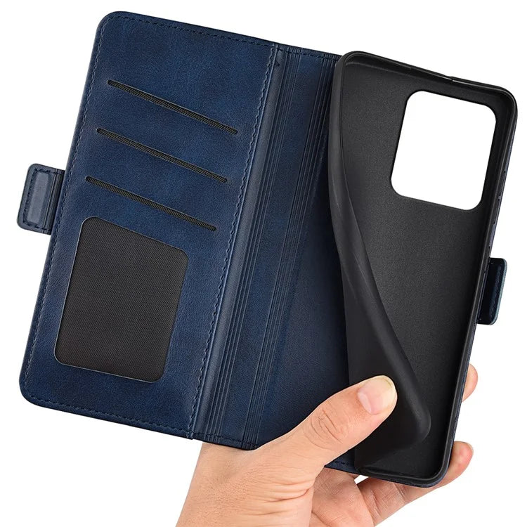 For Xiaomi Redmi Note 13R 5G / Redmi 13 4G / Poco M6 4G Case Calf Texture Phone Leather Cover