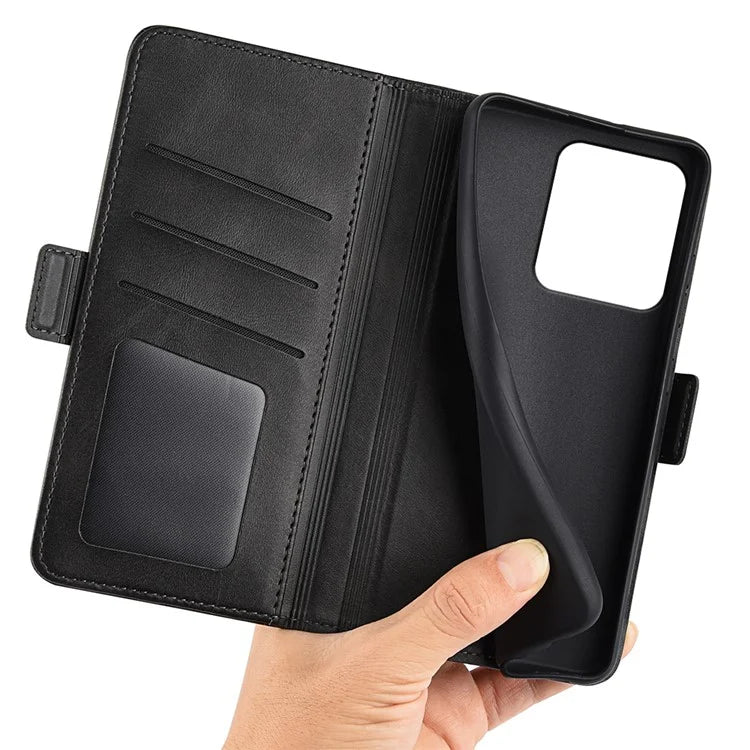 For Xiaomi Redmi Note 13R 5G / Redmi 13 4G / Poco M6 4G Case Calf Texture Phone Leather Cover