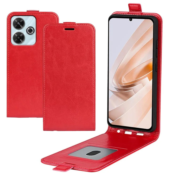For Xiaomi Redmi Note 13R 5G / Redmi 13 4G / Poco M6 4G Case PU Leather Phone Cover Vertical Flip