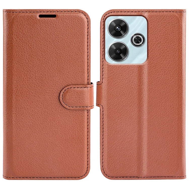 For Xiaomi Redmi Note 13R 5G / Redmi 13 4G / Poco M6 4G Case Litchi Texture Leather Phone Cover