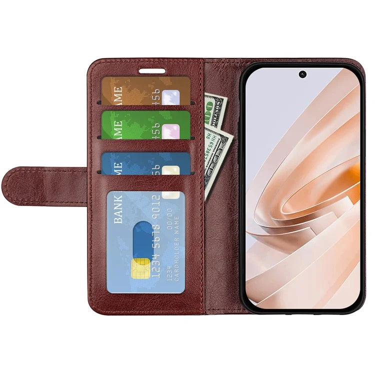 For Xiaomi Redmi Note 13R 5G / Redmi 13 4G / Poco M6 4G Case Leather Phone Cover Crazy Horse Texture