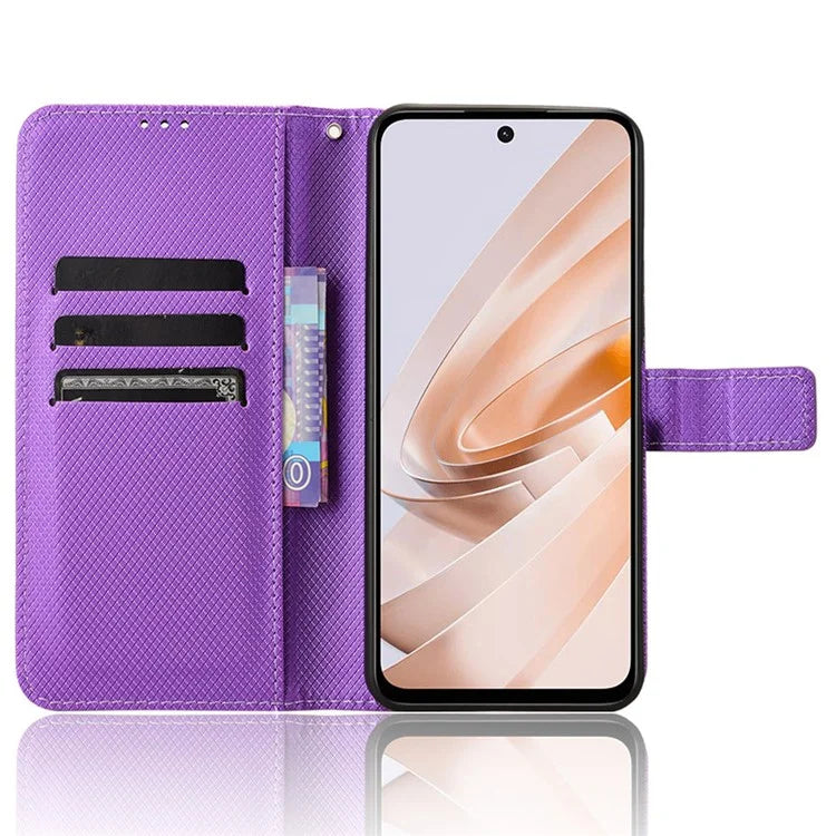 For Xiaomi Redmi 13 4G / Note 13R 5G / Poco M6 4G Case Diamond Texture Leather Phone Cover